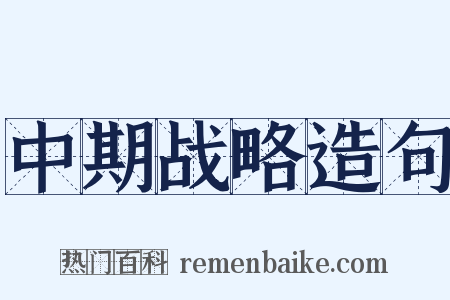 中期战略造句是什么意思的图片